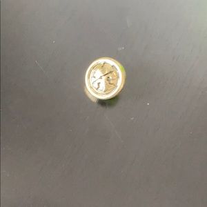 Tory Burch Round Engraved Gold Button